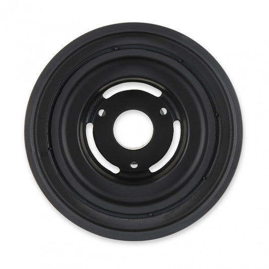 Replacement Damper Non VVT Cast Iron Damper for Gen III Hemi Mid-Mount Accessory Drive System Non VVT Black Finish Holley-1