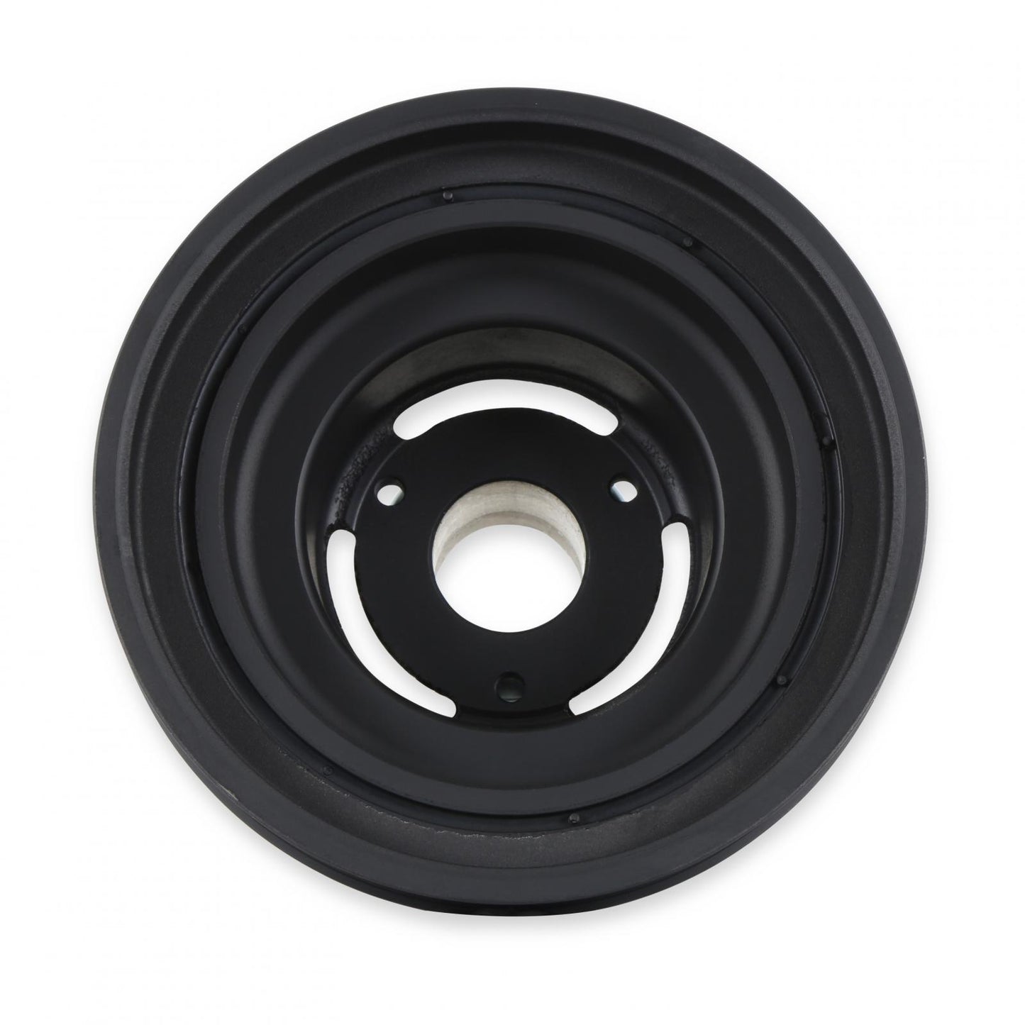 Replacement Damper Non VVT Cast Iron Damper for Gen III Hemi Mid-Mount Accessory Drive System Non VVT Black Finish Holley-3