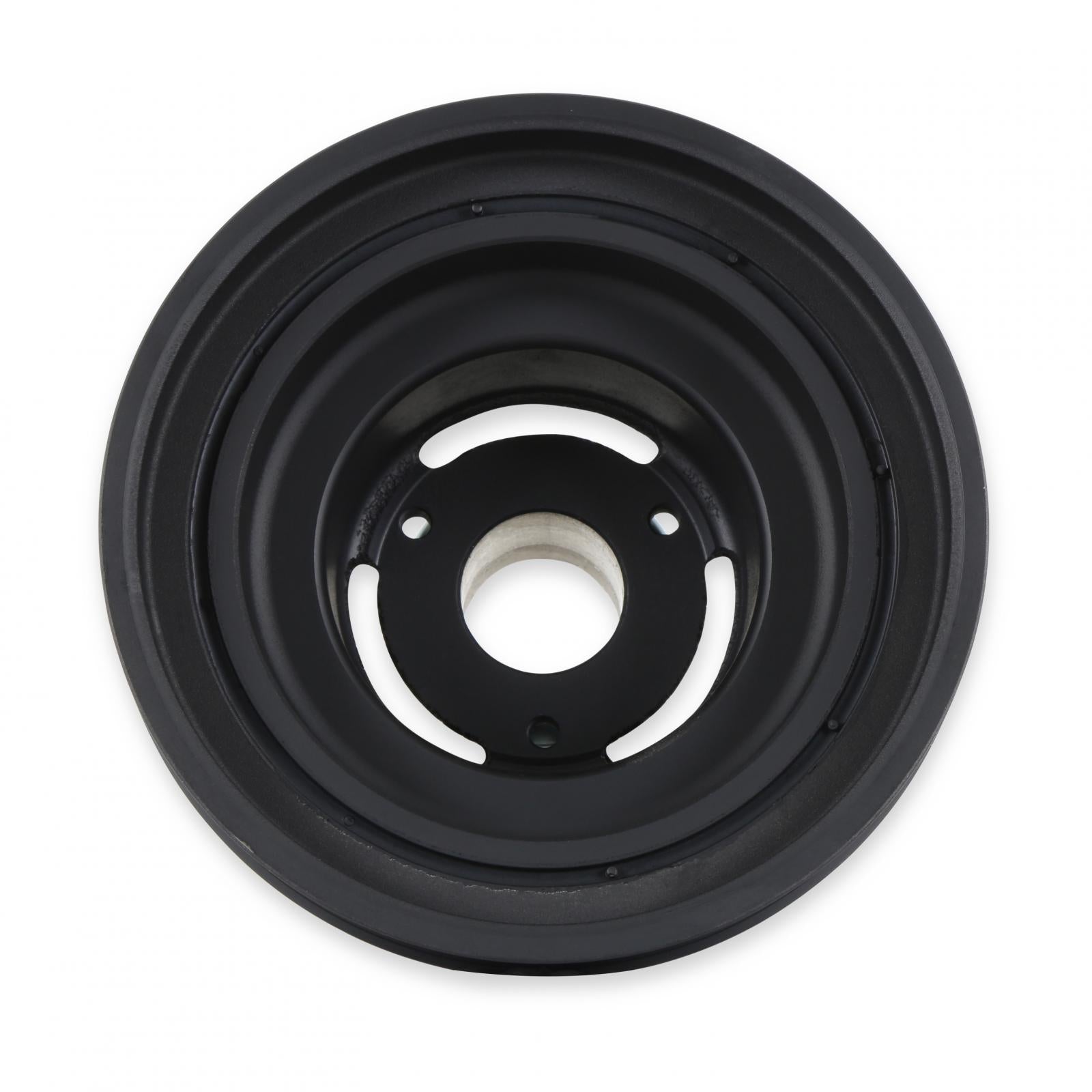 Replacement Damper Non VVT Cast Iron Damper for Gen III Hemi Mid-Mount Accessory Drive System Non VVT Black Finish Holley-3