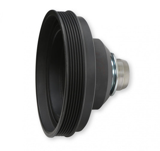 Replacement Damper VVT Cast Iron Damper for Gen III Hemi Mid-Mount Accessory Drive System VVT Black Finish Holley-1