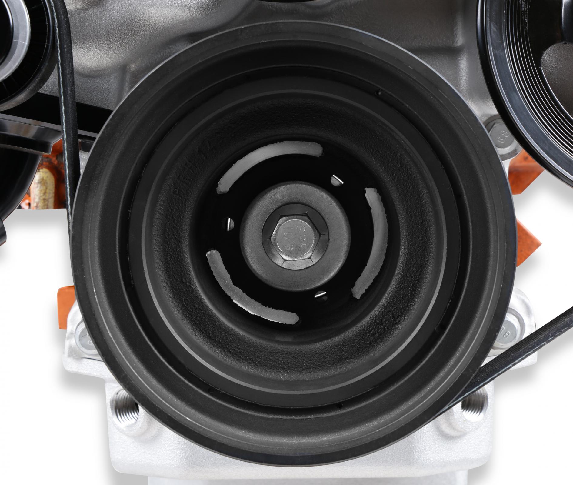 Replacement Damper VVT Cast Iron Damper for Gen III Hemi Mid-Mount Accessory Drive System VVT Black Finish Holley-2