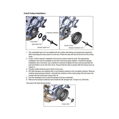 Replacement Damper VVT Cast Iron Damper for Gen III Hemi Mid-Mount Accessory Drive System VVT Black Finish Holley-5