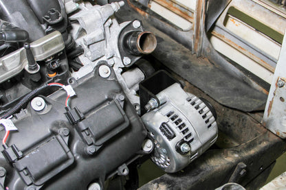 Gen III Hemi Alternator Relocation Bracket Fits Alternator Moves Alternator Inward for Extra Clearance on Right Side of Engine Use with Small & Short Alternator 197-302 or 197-303 Holley-12