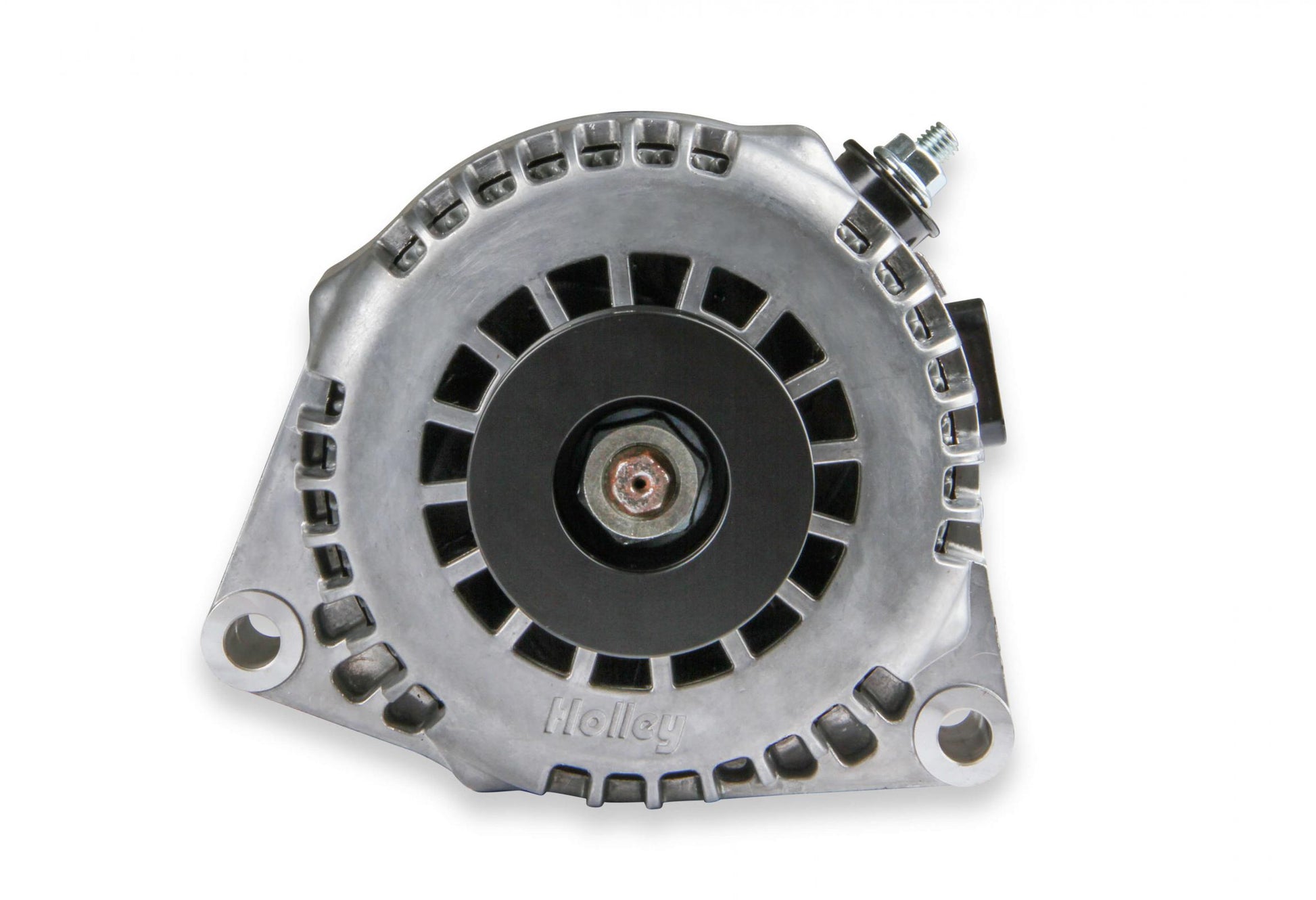 Gen III Hemi Alternator Relocation Kit W/ Alternator Moves Alternator Inward for Extra Clearance on Right Side of Engine Includes Alternator 197-302 (150 Amp Output) Black Brackets & Natural Aluminum Alternator Holley-11