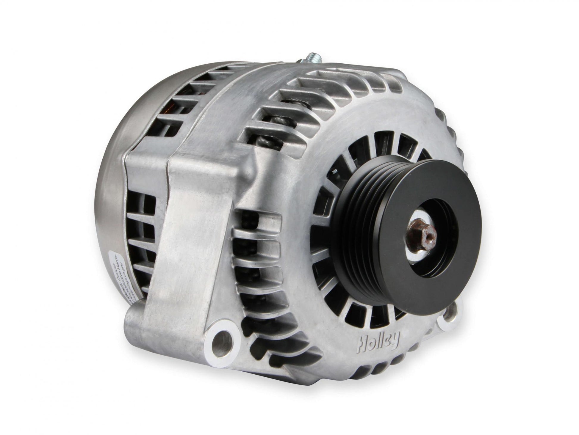 Gen III Hemi Alternator Relocation Kit W/ Alternator Moves Alternator Inward for Extra Clearance on Right Side of Engine Includes Alternator 197-302 (150 Amp Output) Black Brackets & Natural Aluminum Alternator Holley-12