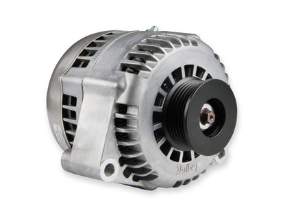 Gen III Hemi Alternator Relocation Kit W/ Alternator Moves Alternator Inward for Extra Clearance on Right Side of Engine Includes Alternator 197-302 (150 Amp Output) Black Brackets & Natural Aluminum Alternator Holley-12