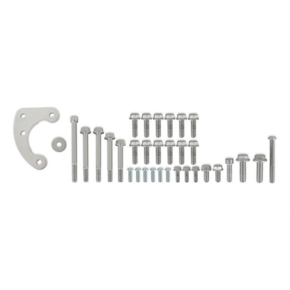 Replacement Hardware Godzilla Timing Cover Oil Pan Fits Ford 7.3L Godzilla Engine with High-Mount Accessory Drive System Oil Pan Only Holley-2