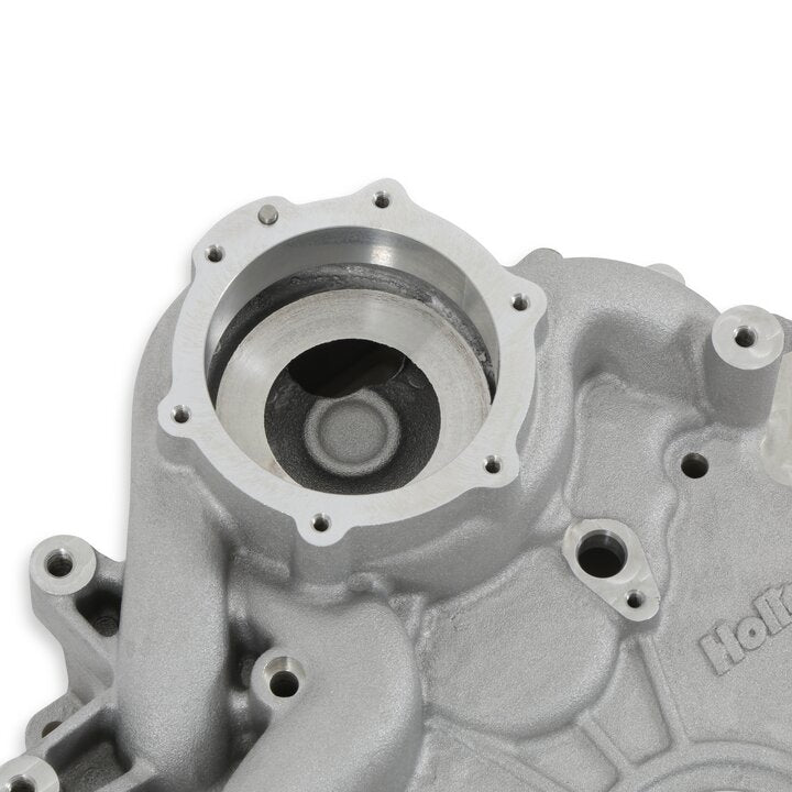 Timing Cover Ford 7.3L Godzilla Natural Fits Ford 7.3L Godzilla Engine with High-Mount Accessory Drive System OE Pan Only Holley-3