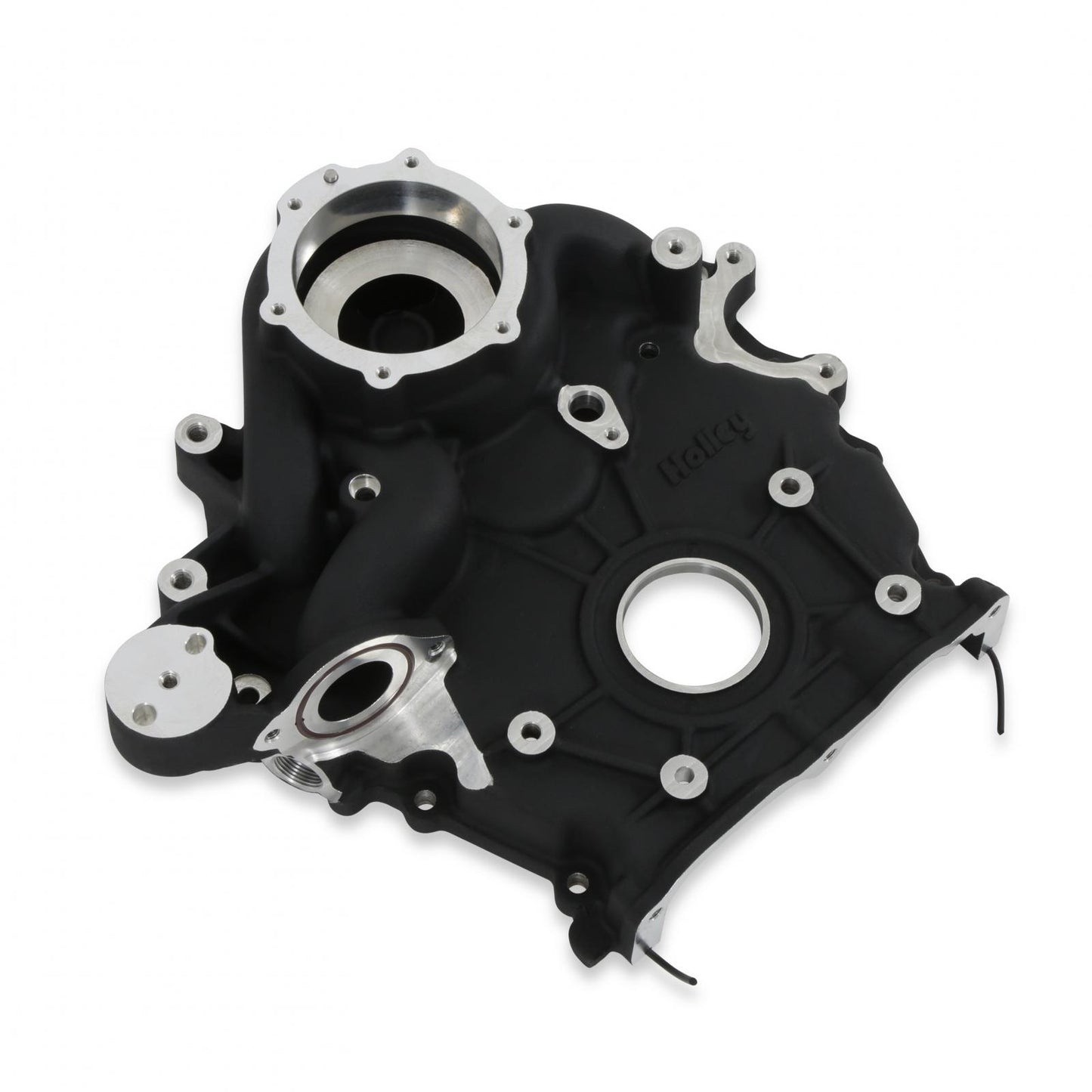 Timing Cover Ford 7.3L Godzilla Black Fits Ford 7.3L Godzilla High-Mount Accessory Drive System Pan Only Holley-6