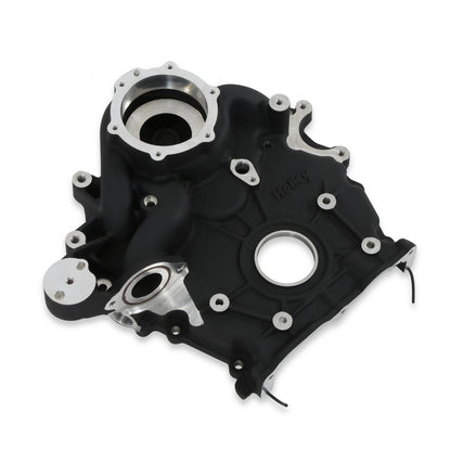Timing Cover Ford 7.3L Godzilla Black Fits Ford 7.3L Godzilla High-Mount Accessory Drive System Pan Only Holley-6