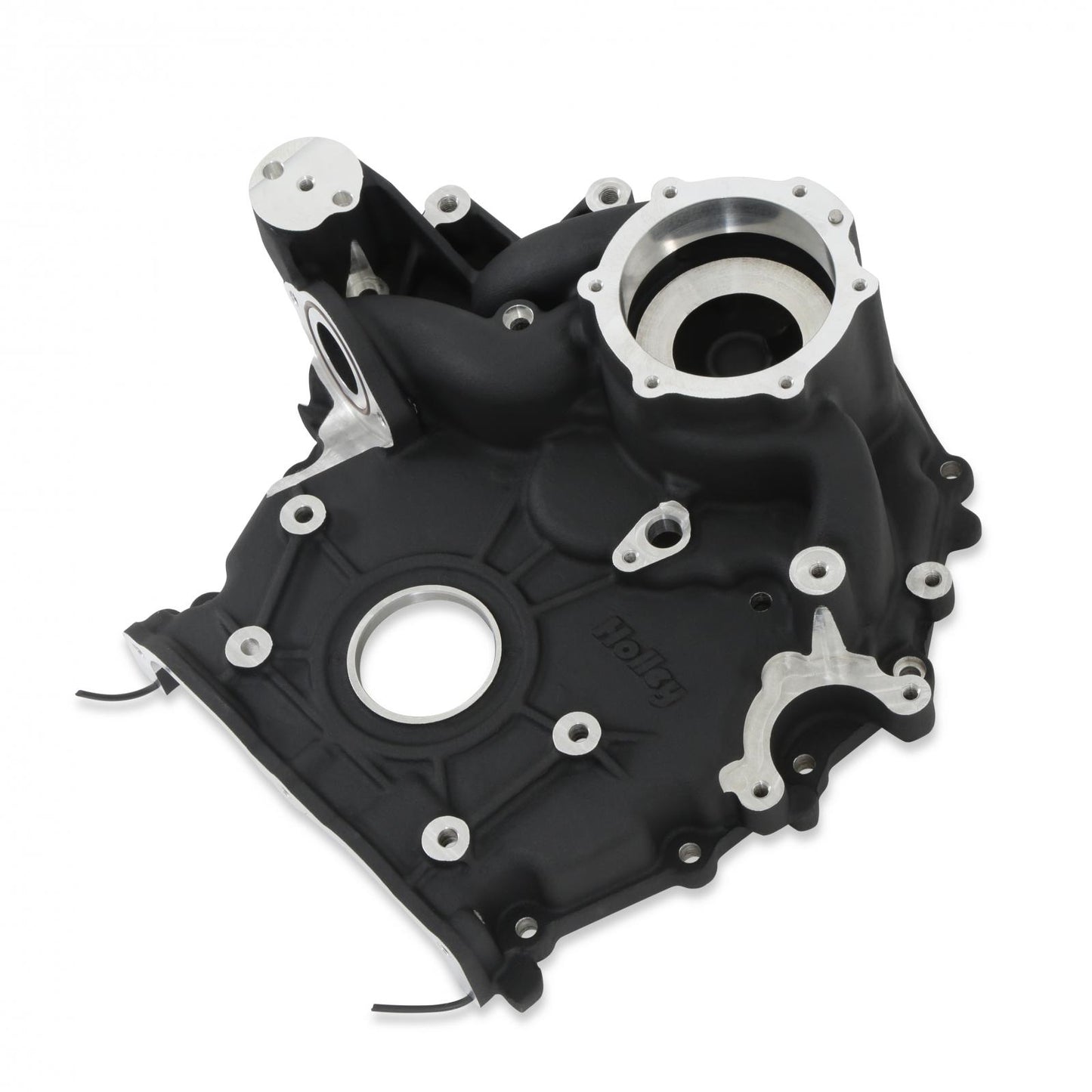 Timing Cover Ford 7.3L Godzilla Black Fits Ford 7.3L Godzilla High-Mount Accessory Drive System Pan Only Holley-8