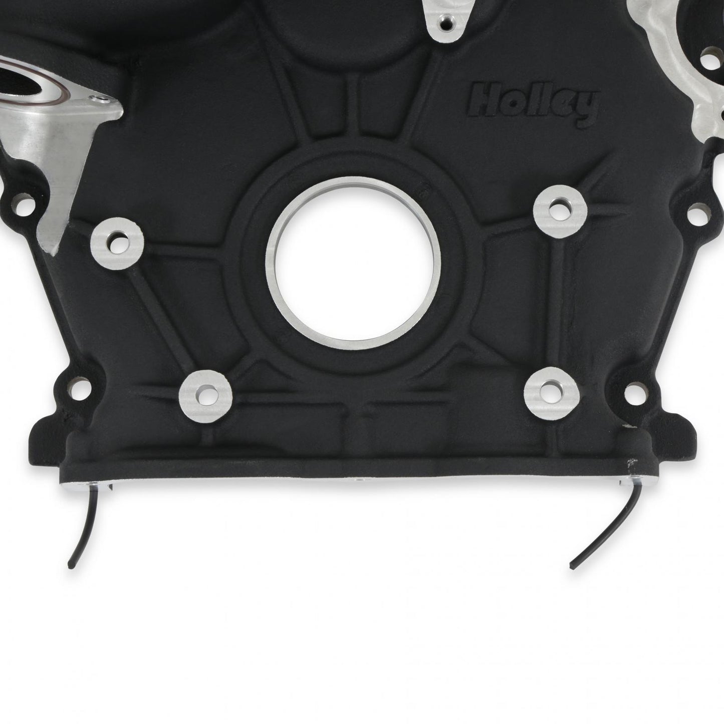 Timing Cover Ford 7.3L Godzilla Black Fits Ford 7.3L Godzilla High-Mount Accessory Drive System Pan Only Holley-10