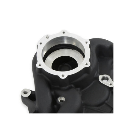 Timing Cover Ford 7.3L Godzilla Black Fits Ford 7.3L Godzilla High-Mount Accessory Drive System Pan Only Holley