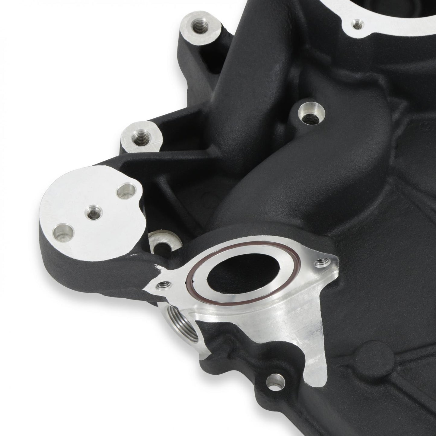 Timing Cover Ford 7.3L Godzilla Black Fits Ford 7.3L Godzilla High-Mount Accessory Drive System Pan Only Holley-1