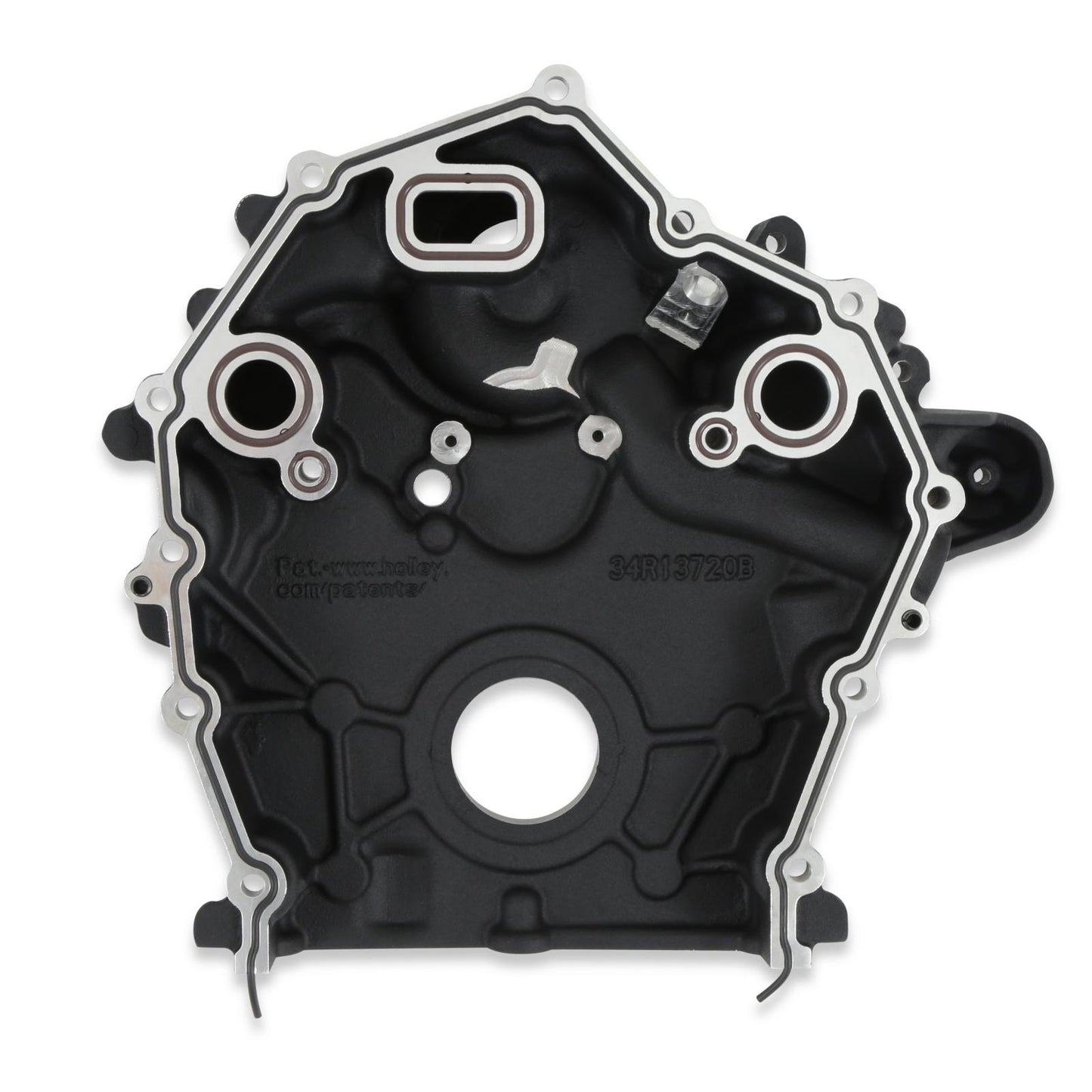 Timing Cover Ford 7.3L Godzilla Black Fits Ford 7.3L Godzilla High-Mount Accessory Drive System Pan Only Holley-4