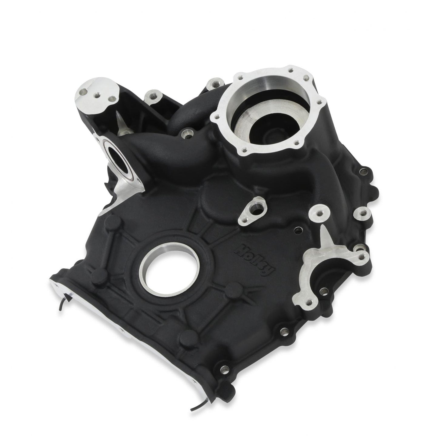 Timing Cover Ford 7.3L Godzilla Black Fits Ford 7.3L Godzilla High-Mount Accessory Drive System Pan Only Holley-5