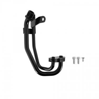 Line Adapter Manifold for SD7 A/C Compressor SBF, Driver Side Exit Line Adapter for SD7 A/C Compressor, Driver-Side Exit, Black Holley