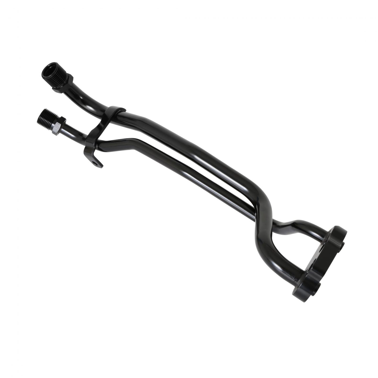 Line Adapter Manifold for SD7 A/C Compressor SBF, Passenger Side Exit Line Adapter for SD7 A/C Compressor, Passenger-Side Exit, Black Holley-4