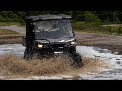 Can-Am Defender 12 Inch Recessed Bumper LED Kit Black Series 16-20 Defender Rough Country-5