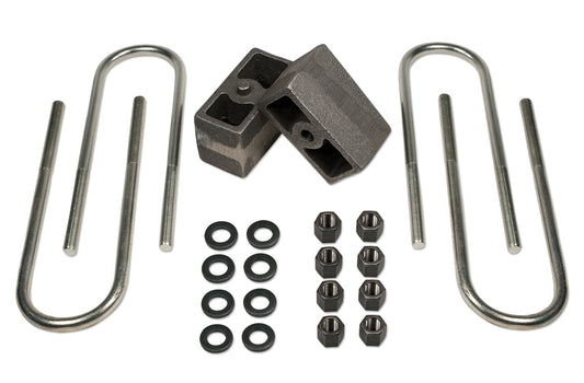 3 Inch Rear Block & U-Bolt Kit73-87 Chevy Truck/GMC Truck/73-91 Suburban/Tahoe/Jimmy 1/2 Ton 4WD Tuff Country
