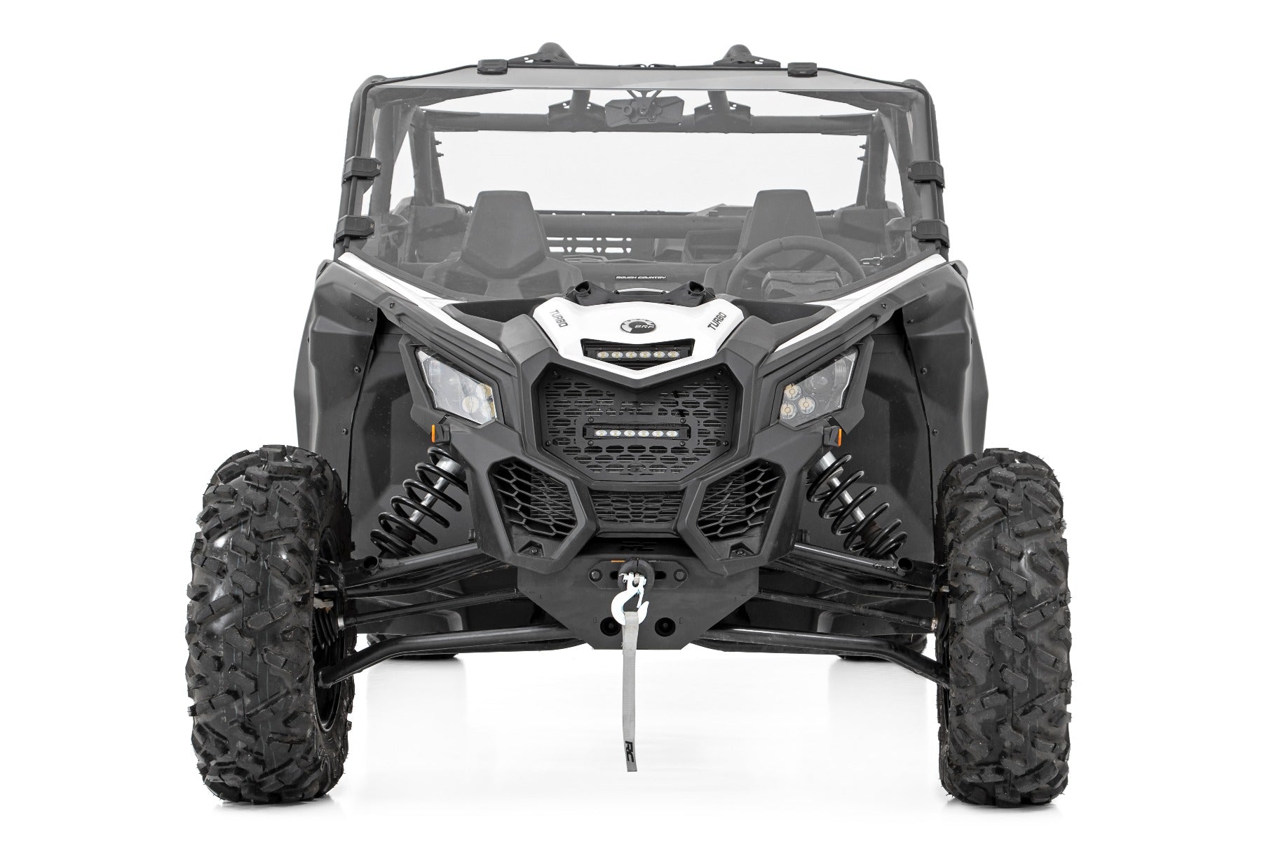 17-21 Can-Am Maverick X3 6-inch Slimline LED Grille Kit Rough Country-3