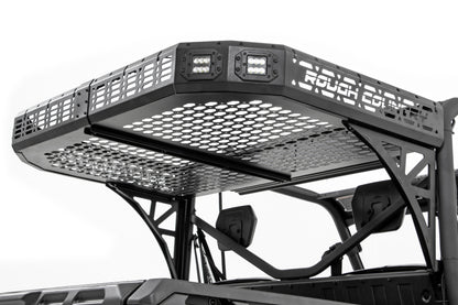 Cargo Rack Dual 2 Inch Black LED Pairs Flush Mount Can-Am Defender HD 5/HD 8/HD 9/HD 10 Rough Country