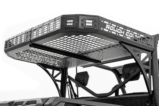 Cargo Rack Dual 2 Inch Black LED Pairs Flush Mount Can-Am Defender HD 5/HD 8/HD 9/HD 10 Rough Country