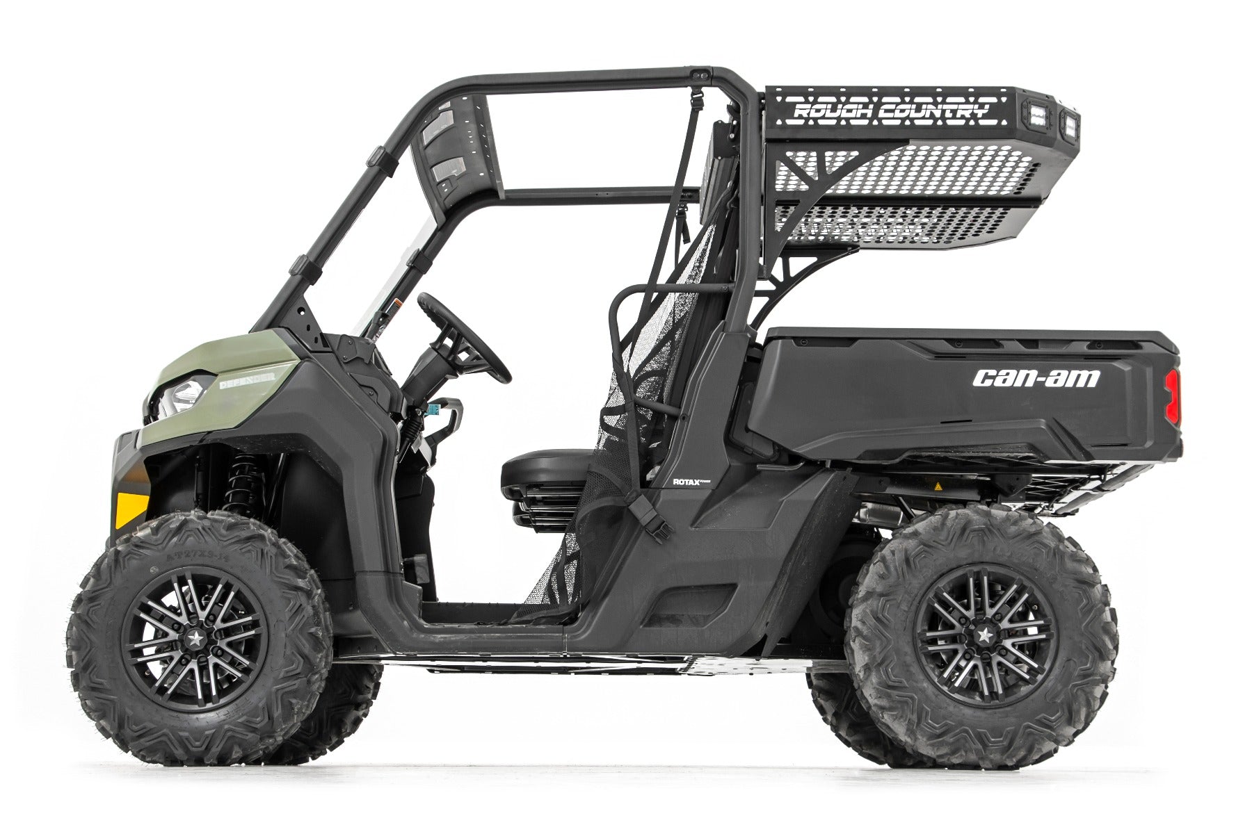 Cargo Rack Dual 2 Inch Black LED Pairs Flush Mount Can-Am Defender HD 5/HD 8/HD 9/HD 10 Rough Country-2