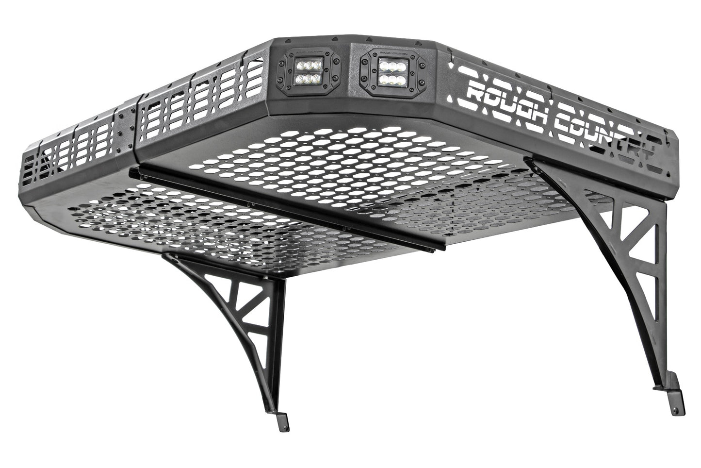 Cargo Rack Dual 2 Inch Black LED Pairs Flush Mount Can-Am Defender HD 5/HD 8/HD 9/HD 10 Rough Country-5