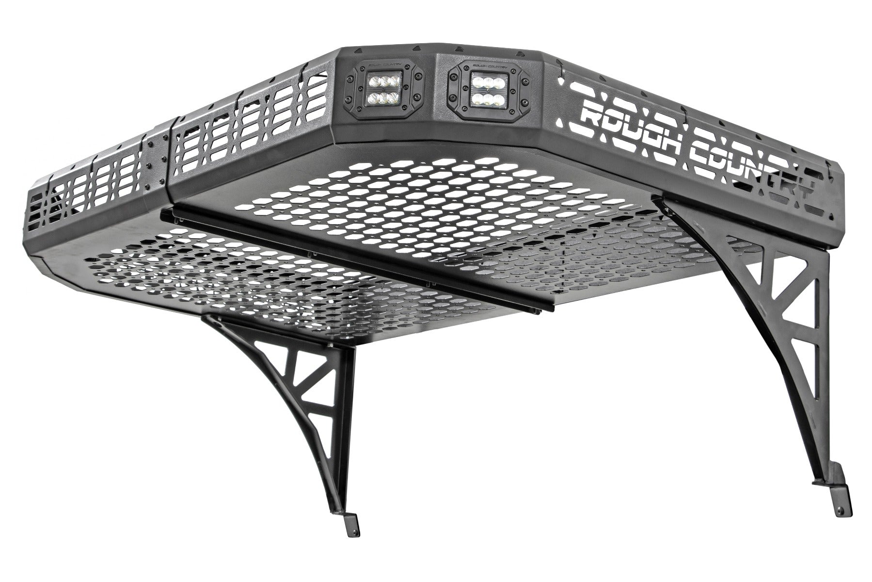 Cargo Rack Dual 2 Inch Black LED Pairs Flush Mount Can-Am Defender HD 5/HD 8/HD 9/HD 10 Rough Country-5