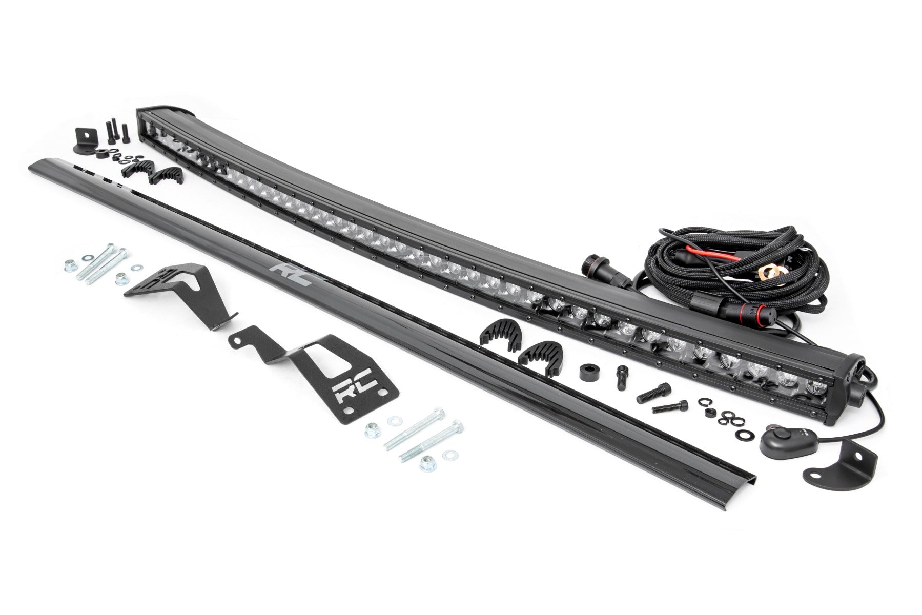 LED Light Kit Front Mount 40 Inch Black Single Row Can-Am Commander Max 1000 Rough Country