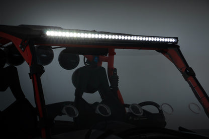 LED Light Kit Front Mount 40 Inch Black Single Row Can-Am Commander Max 1000 Rough Country-5