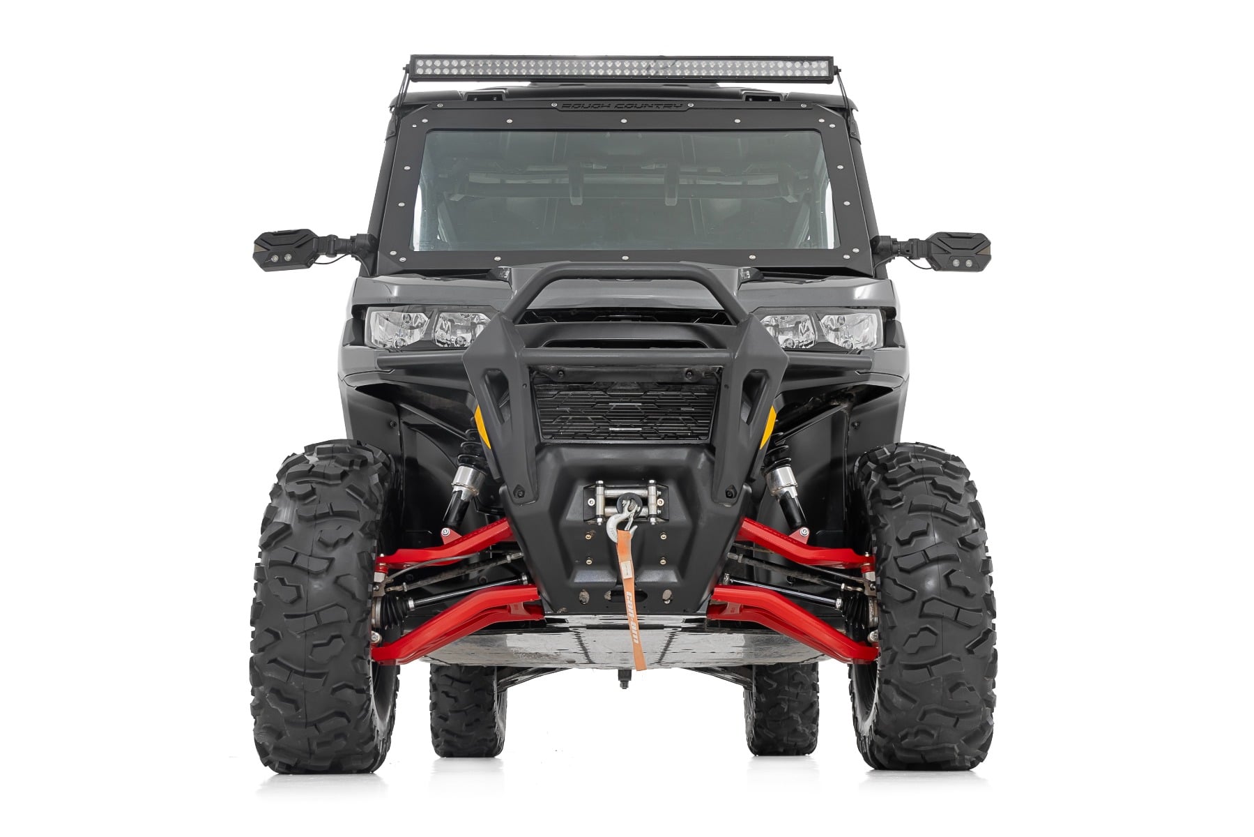 Aluminum Control Arms High Clearance w/ 2 Inch Forward Offset Red Can-Am Defender HD Rough Country-1