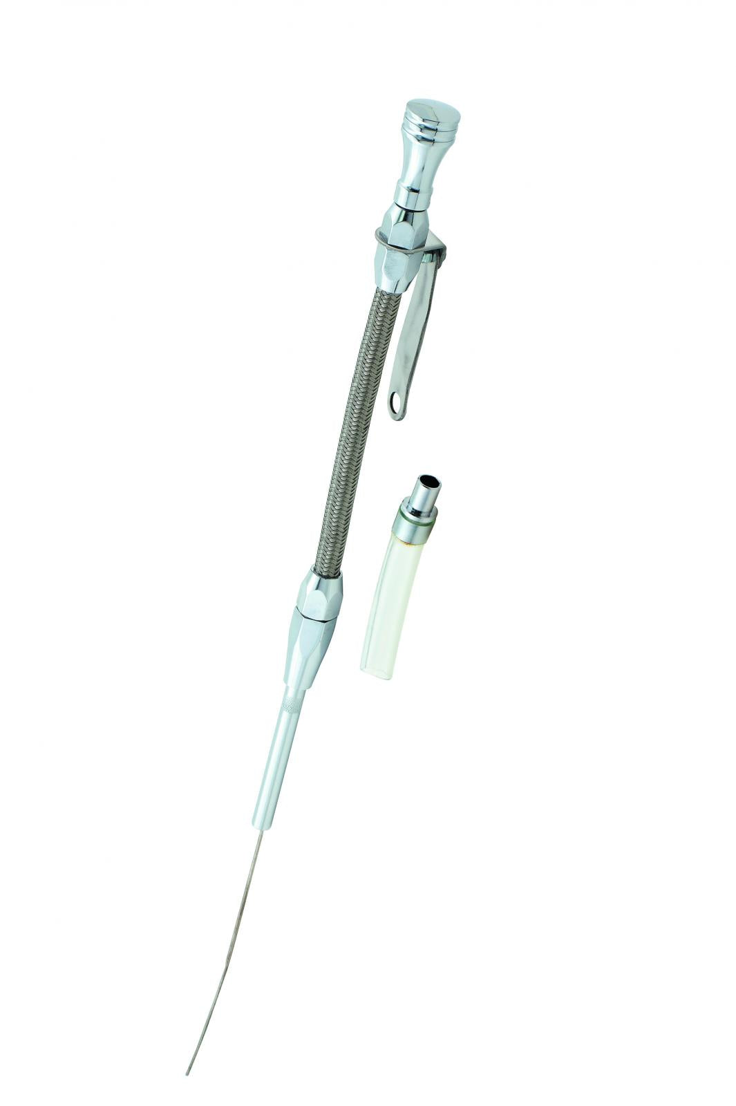 Engine Oil Dipstick & Tube Braided Stainless Steel Fits 1980-1985 Chevrolet 305-350 Small Block Mr Gasket