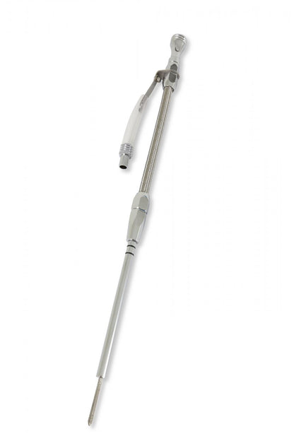 Engine Oil Dipstick & Tube Braided Stainless Steel Fits 1980-1985 Chevrolet 305-350 Small Block Mr Gasket-1