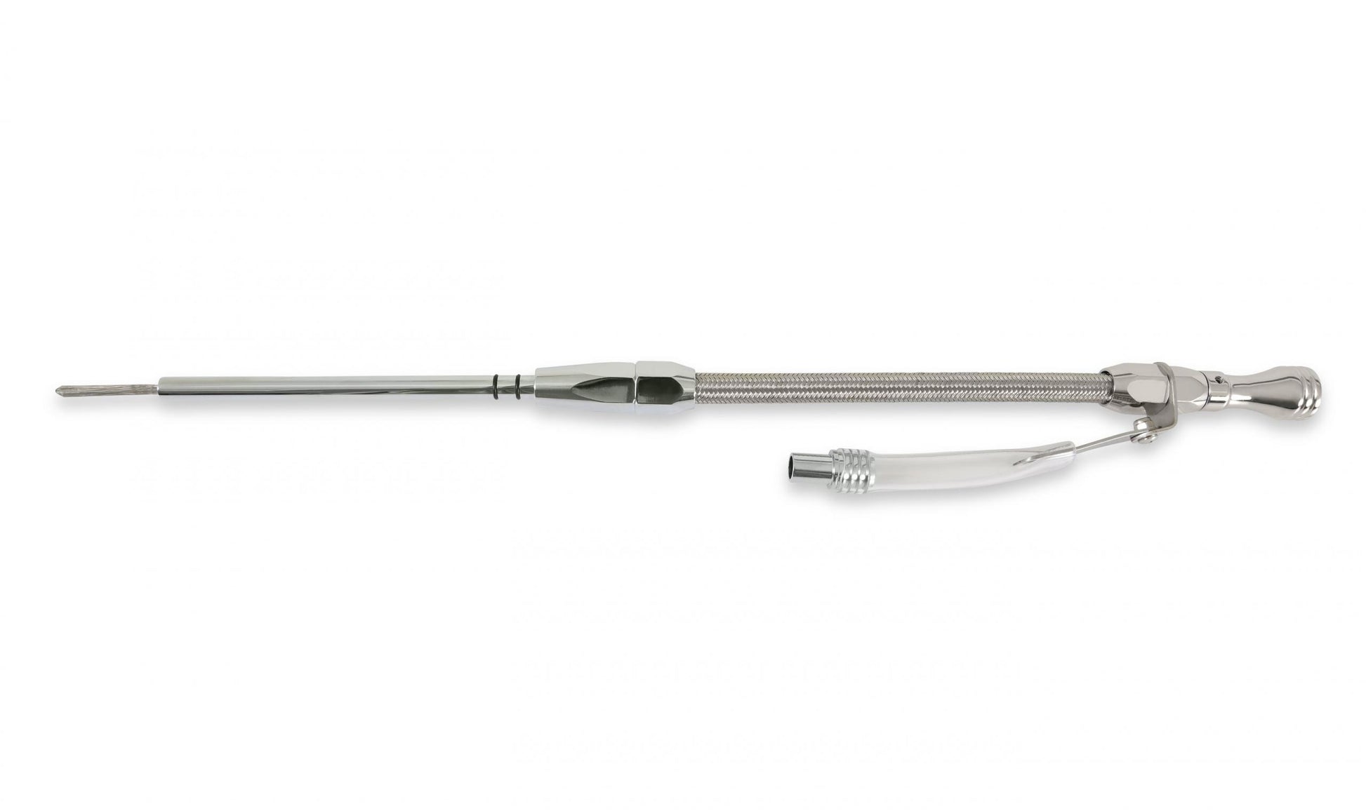 Engine Oil Dipstick & Tube Braided Stainless Steel Fits 1980-1985 Chevrolet 305-350 Small Block Mr Gasket-3
