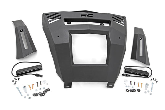 Rough Country Front Bumper with 6 Inch Black Slimline LED Pair 16-22 Can-Am Defender Rough Country
