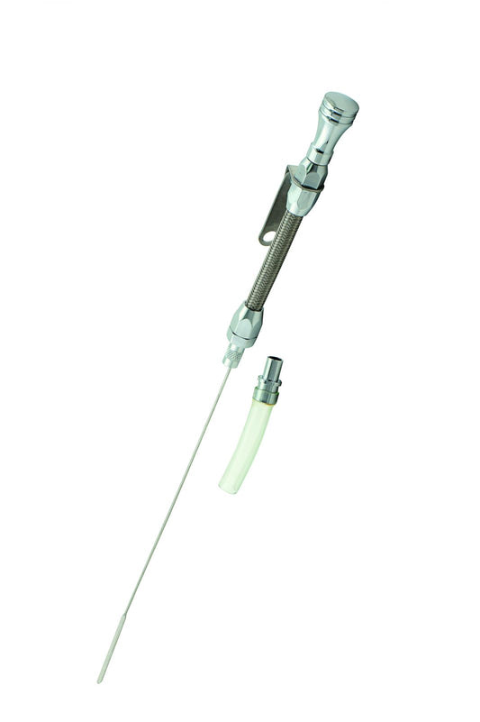 Engine Oil Dipstick & Tube Braided Stainless Steel Fits 1955-1979 Chevrolet 262-400 Small Block Mr Gasket