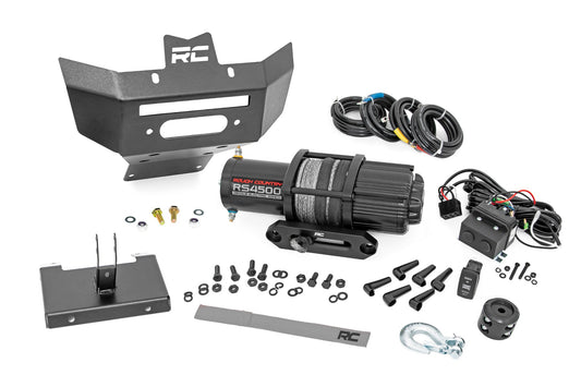 Winch Bumper 4500-Lb Winch Synthetic Rope Can-Am Renegade 1000/Renegade 500 Rough Country