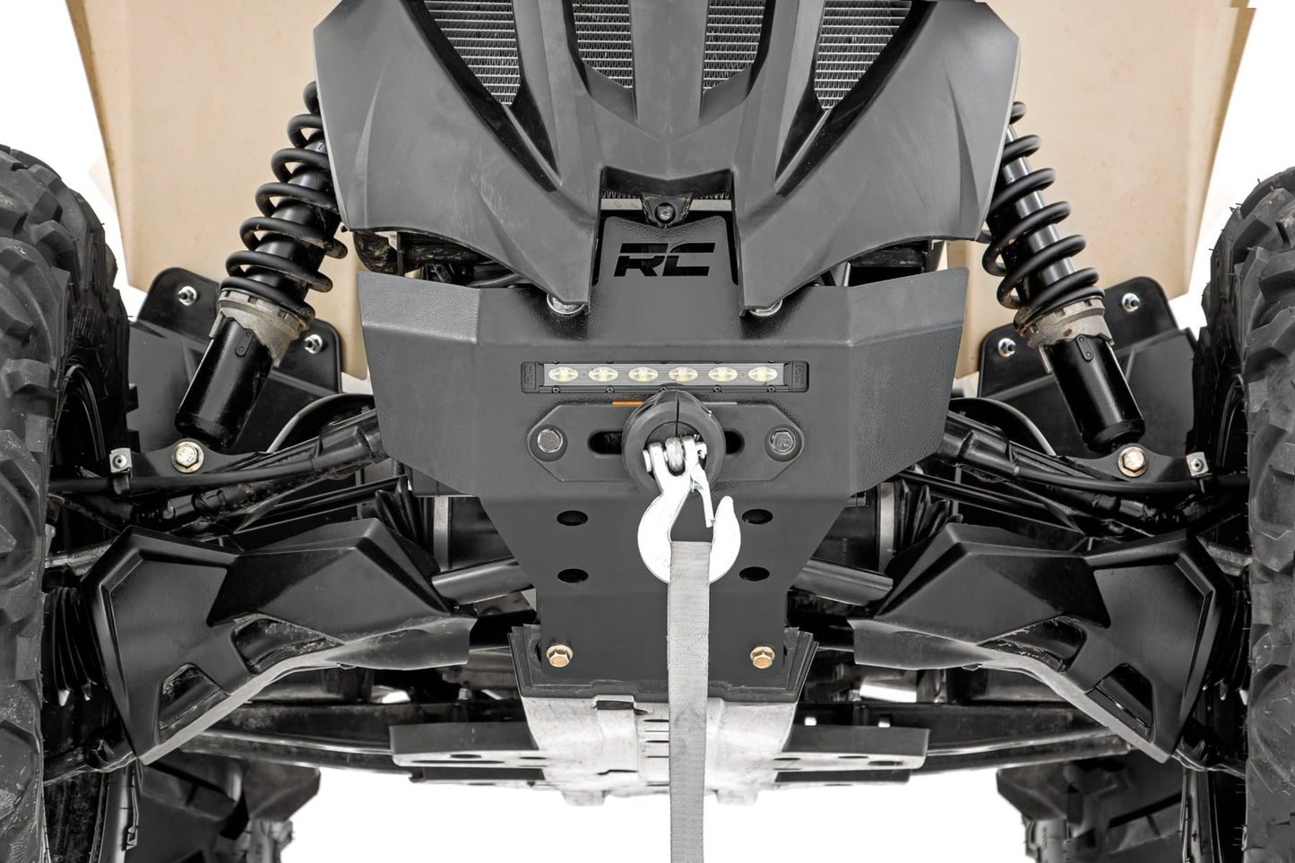 Winch Bumper 4500-Lb Winch Synthetic Rope Can-Am Renegade 1000/Renegade 500 Rough Country-1