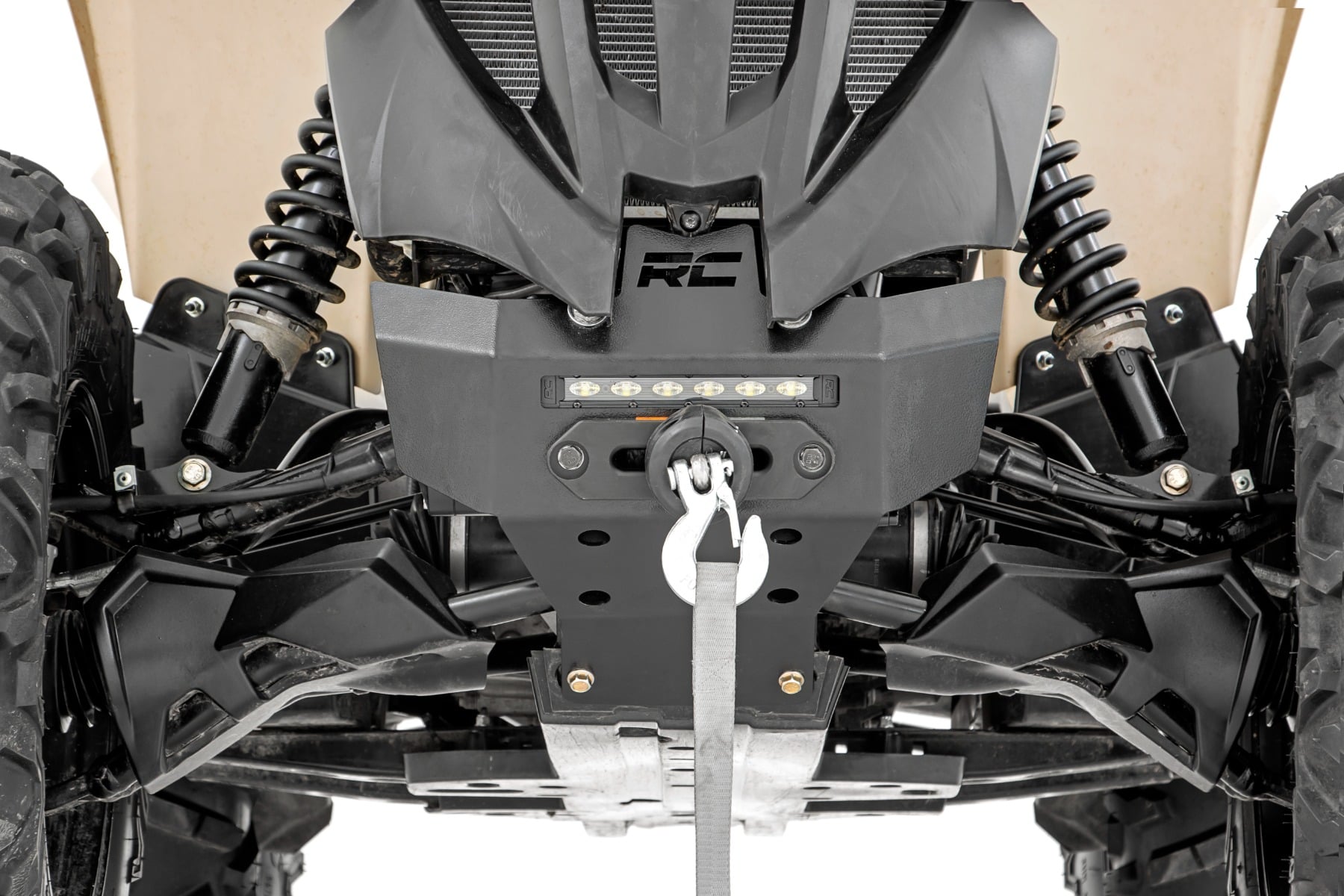 Winch Bumper 4500-Lb Winch Synthetic Rope Can-Am Renegade 1000/Renegade 500 Rough Country-1