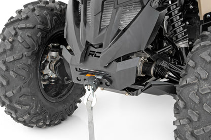 Winch Bumper 4500-Lb Winch Black Series LED 6 Inch Light Can-Am Renegade 1000/Renegade 500 Rough Country-2