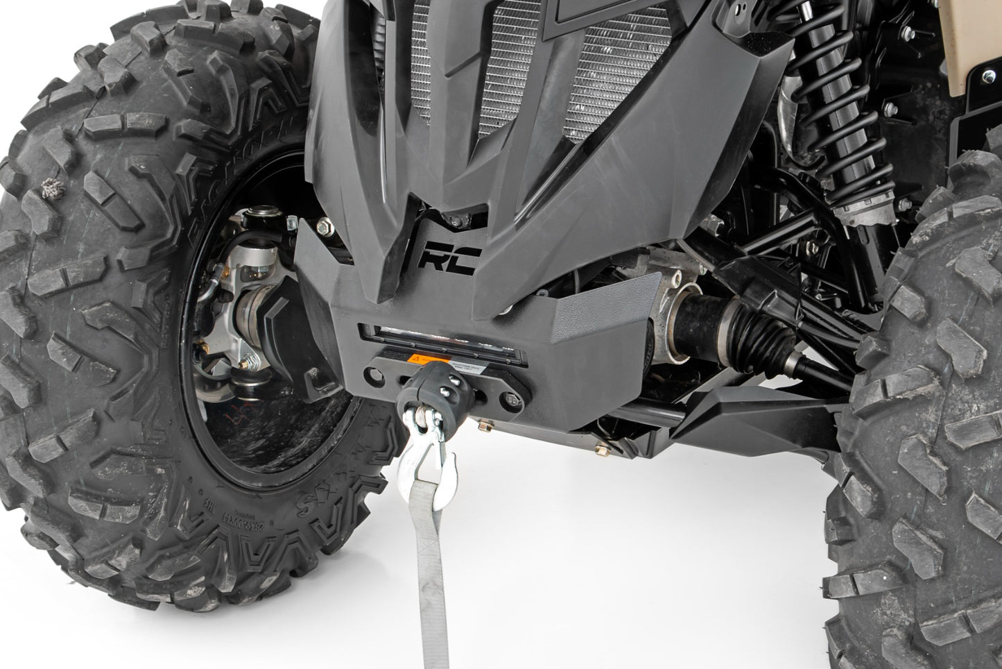 Winch Bumper Black Series LED 6 Inch Light Slime Line Can-Am Renegade 1000/Renegade 500 Rough Country-2
