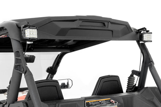 LED Light Kit Rear Mount 2 Inch Black Pair Spot Can-Am Maverick Sport 1000R Rough Country-1