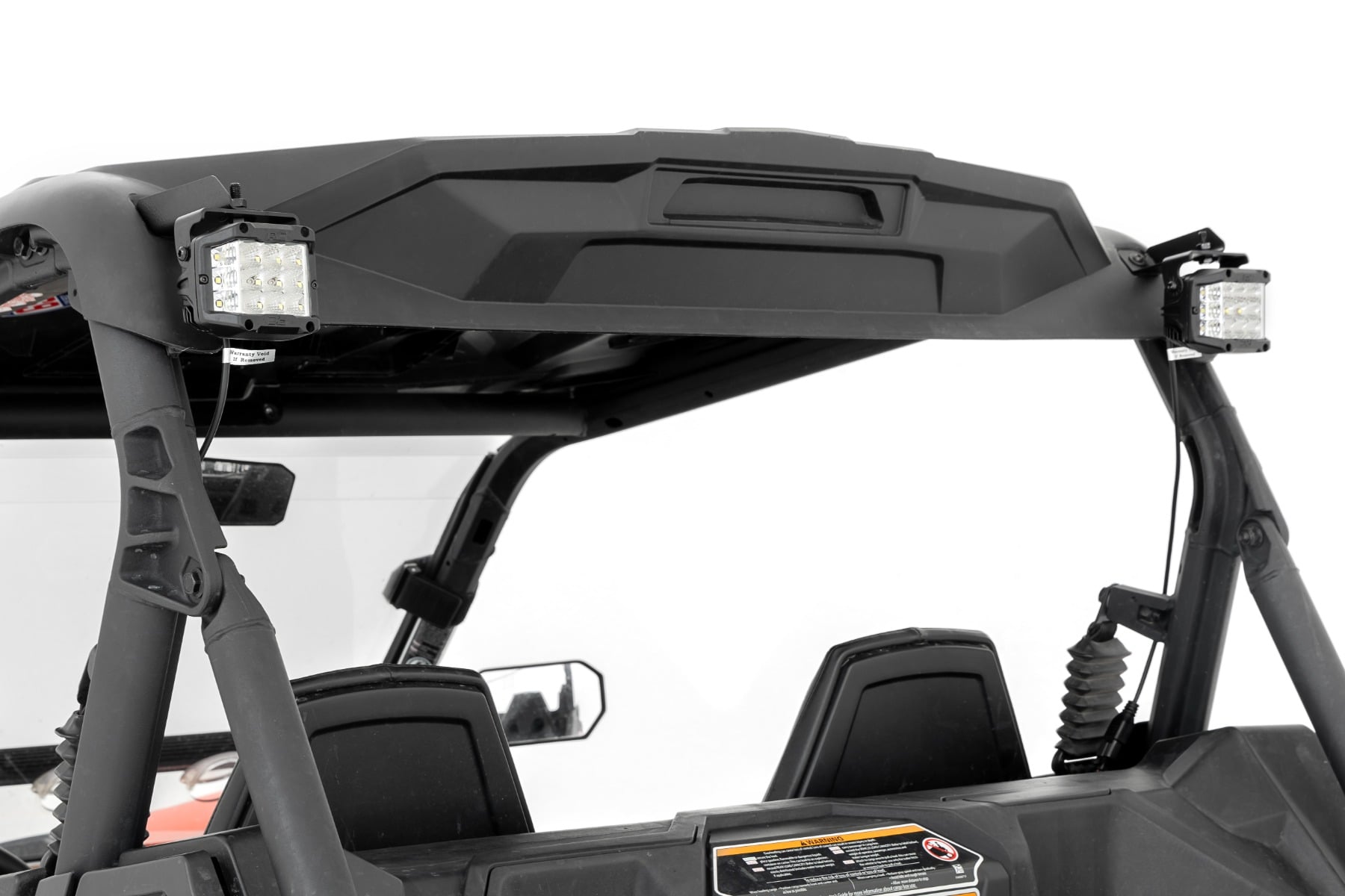 LED Light Kit Rear Mount 2 Inch Black Pair Spot Can-Am Maverick Sport 1000R Rough Country-1