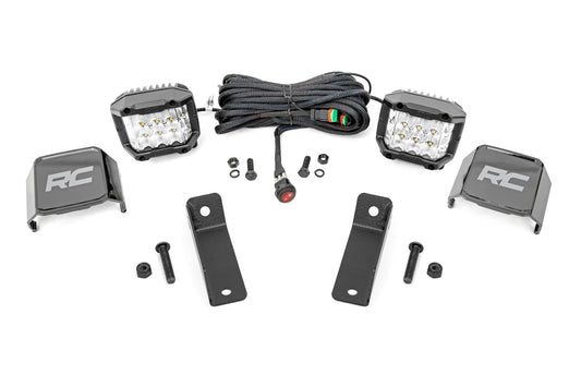 LED Light Kit Rear Mount 2 Inch Chrome Pair Wide Angle Can-Am Maverick Sport 1000R Rough Country