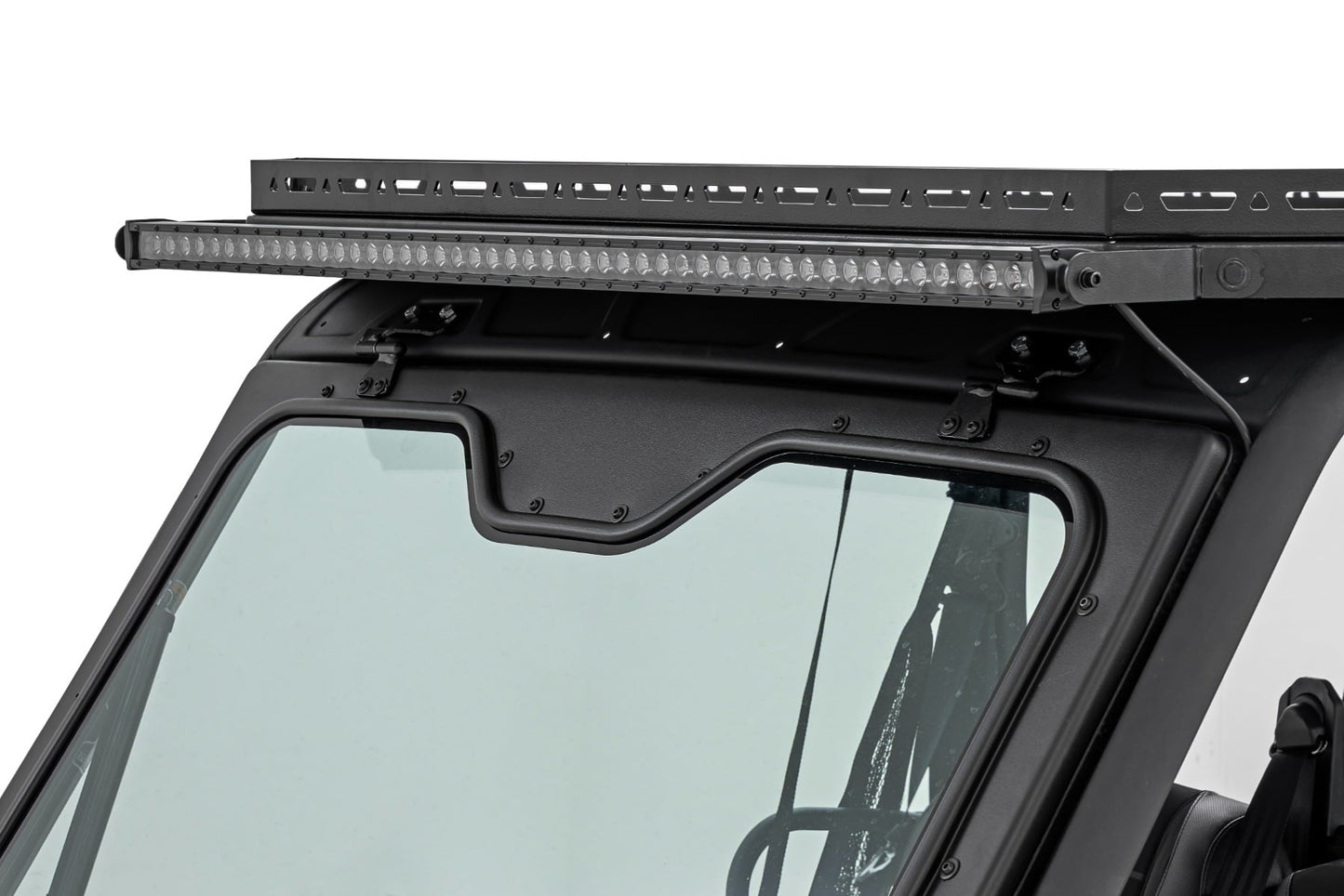 LED Light Deck Roof 50 Inch Black Single Row Can-Am Defender MAX HD10 Rough Country-1