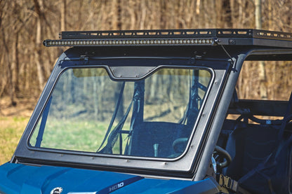 LED Light Deck Roof 50 Inch Black Single Row Can-Am Defender MAX HD10 Rough Country-4