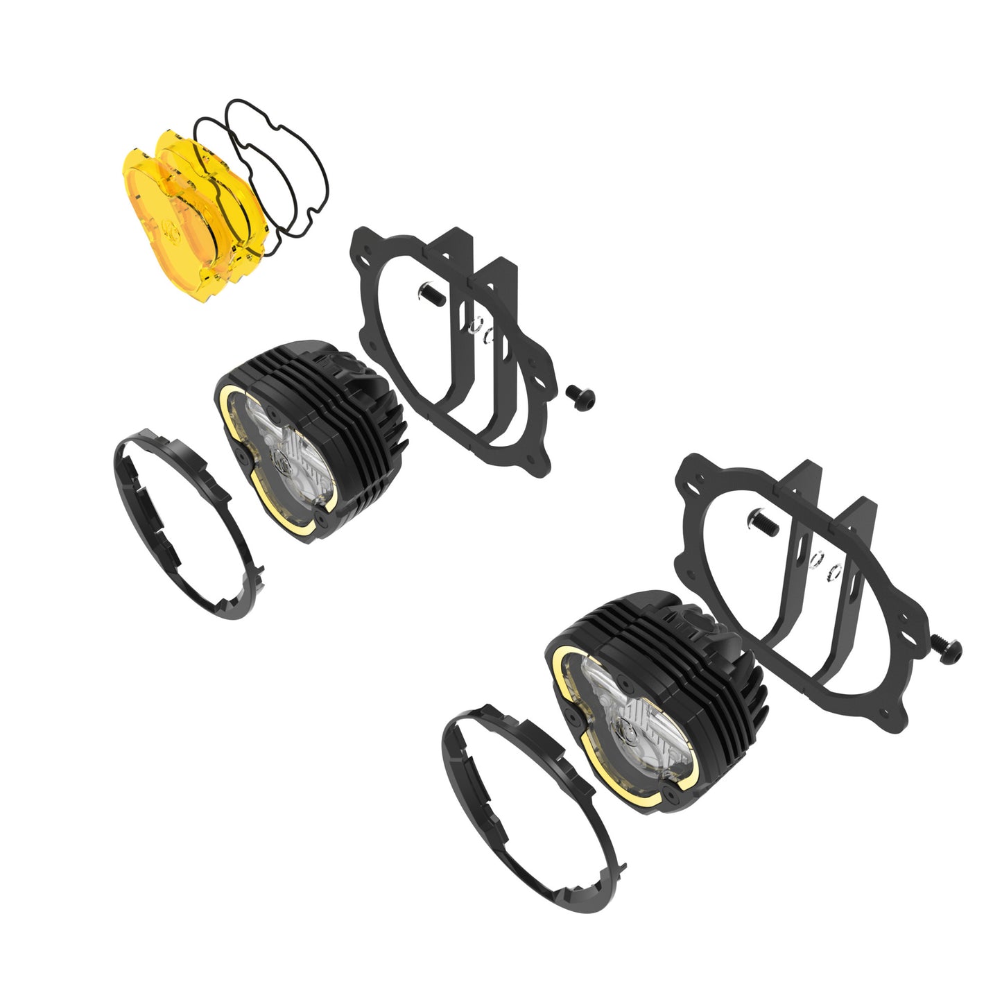KC Flex Era 3 LED DM SAE Fog 2- Light Master Kit 07-23 Jeep JK JL JT Plastic Bumper KC Hilites-1
