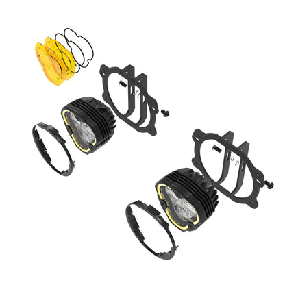 KC Flex Era 3 LED DM SAE Fog 2- Light Master Kit 07-23 Jeep JK JL JT Plastic Bumper KC Hilites-23